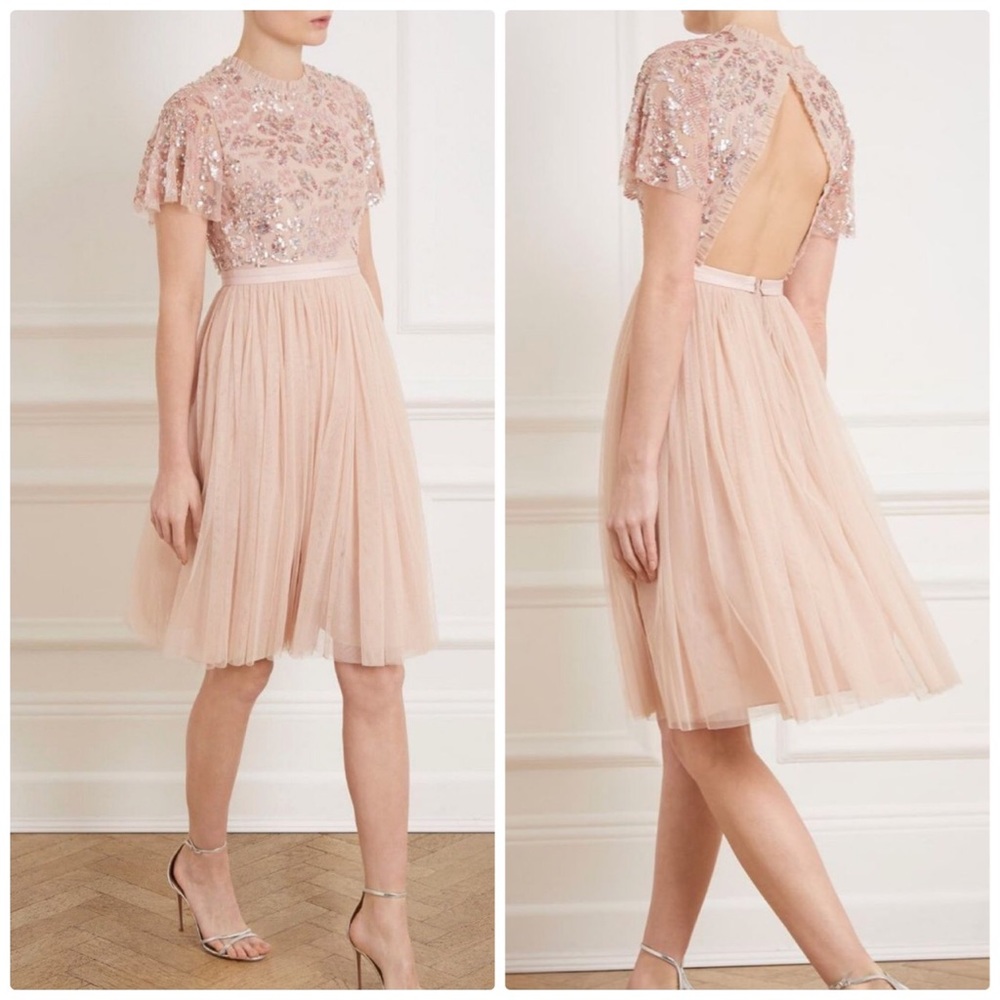 Needle & Thread Dream Rose A-Line Sequin Dress - Picture 1 of 6